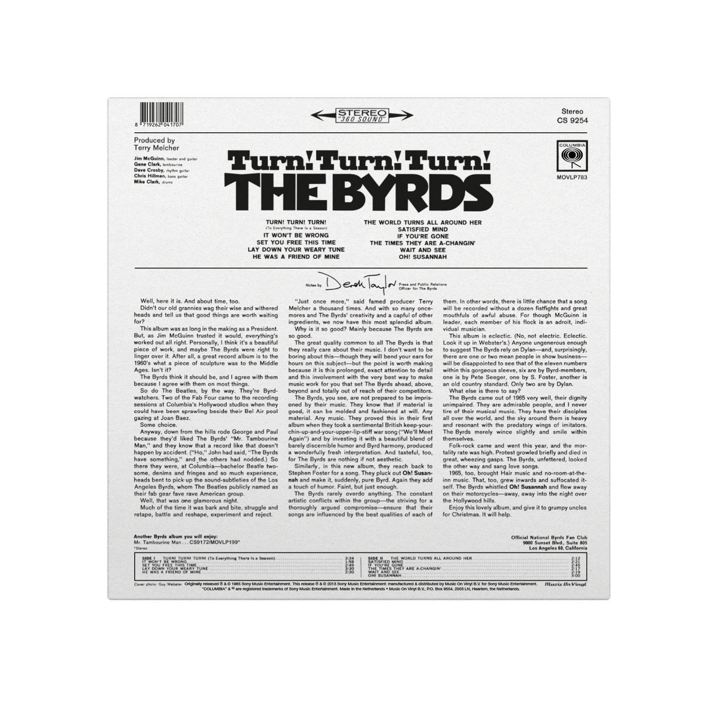 Turn! Turn! Turn! - Blue Vinyl