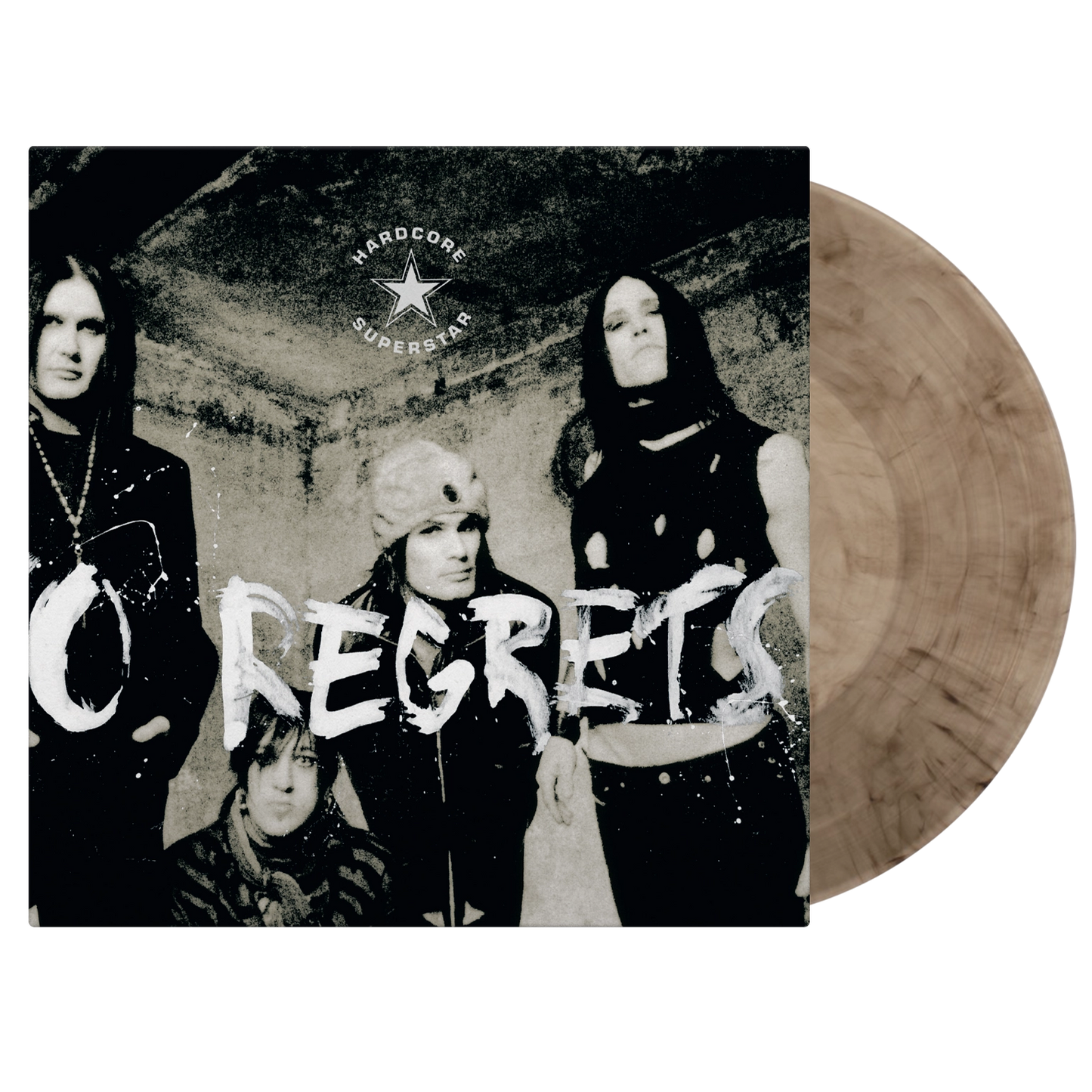 No Regrets - Black & Crystal Clear Marbled Vinyl