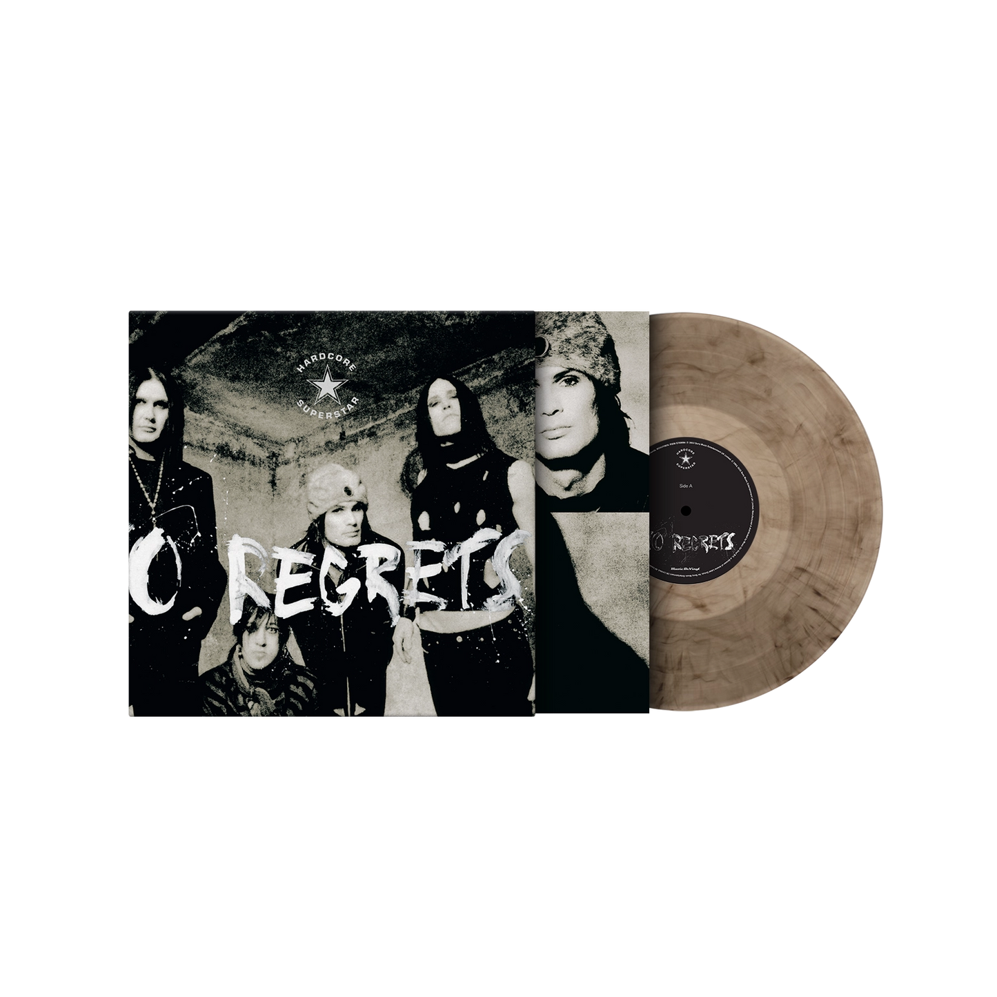 No Regrets - Black & Crystal Clear Marbled Vinyl