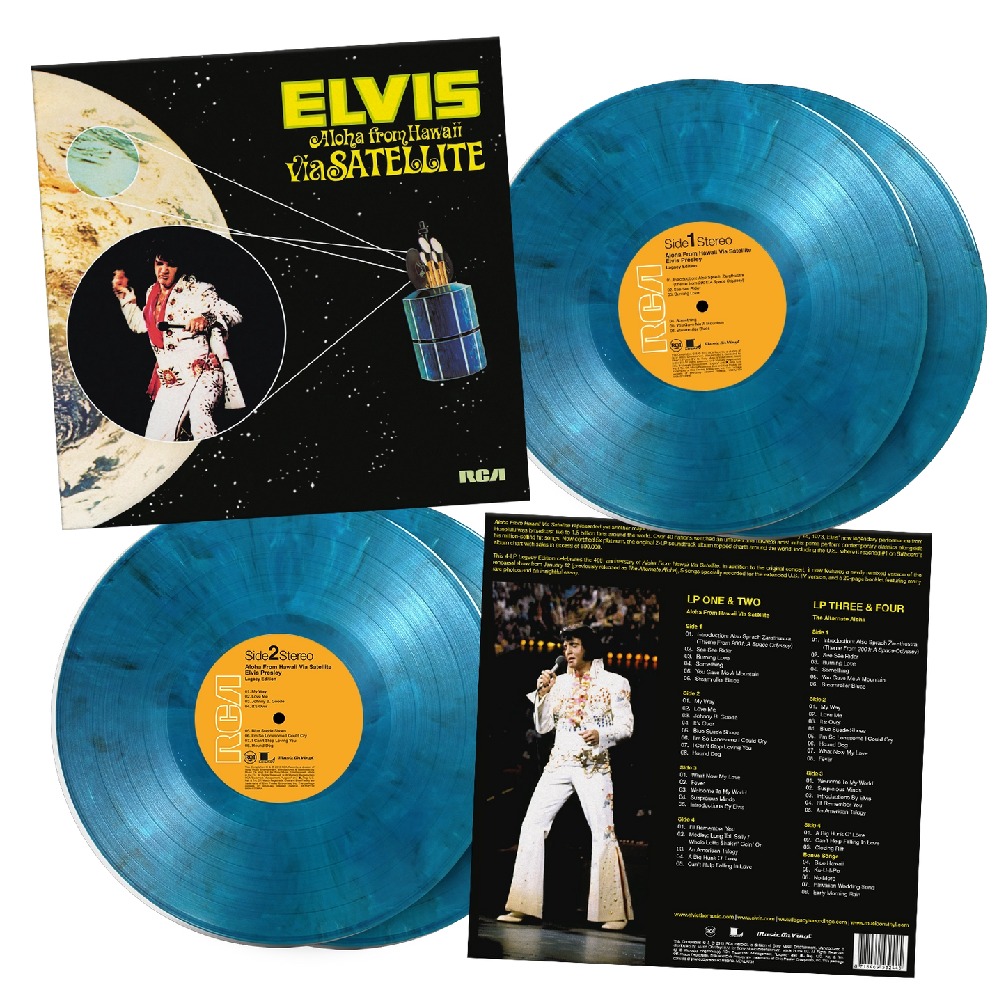 Aloha From Hawaii Via Satellite - Blue/White Marble Vinyl
