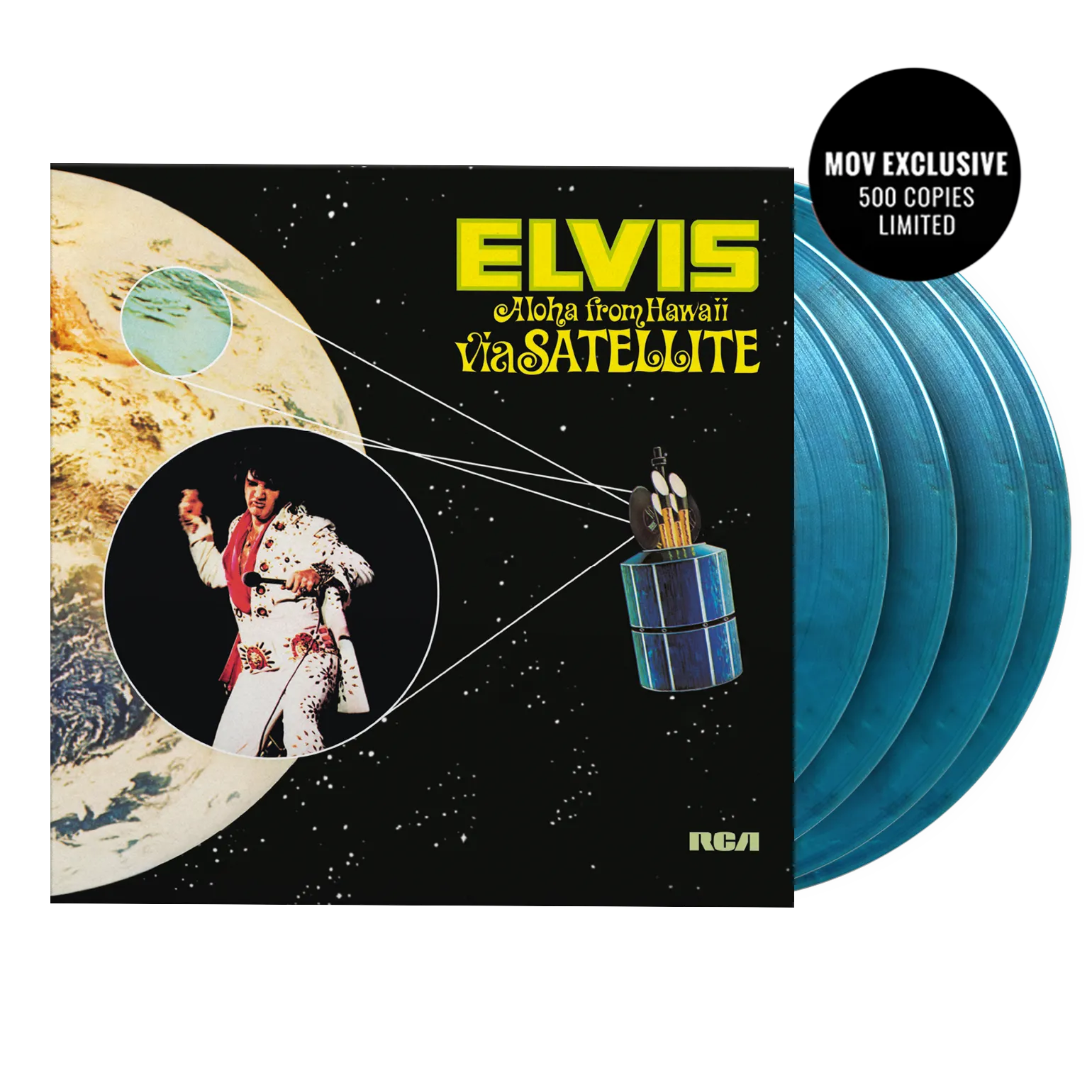 Aloha From Hawaii Via Satellite - Blue/White Marble Vinyl