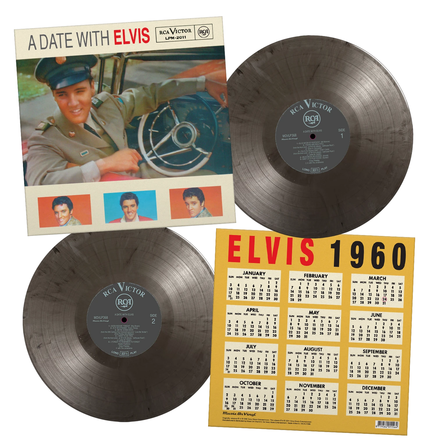 A Date With Elvis - Silver/Black Marble Vinyl