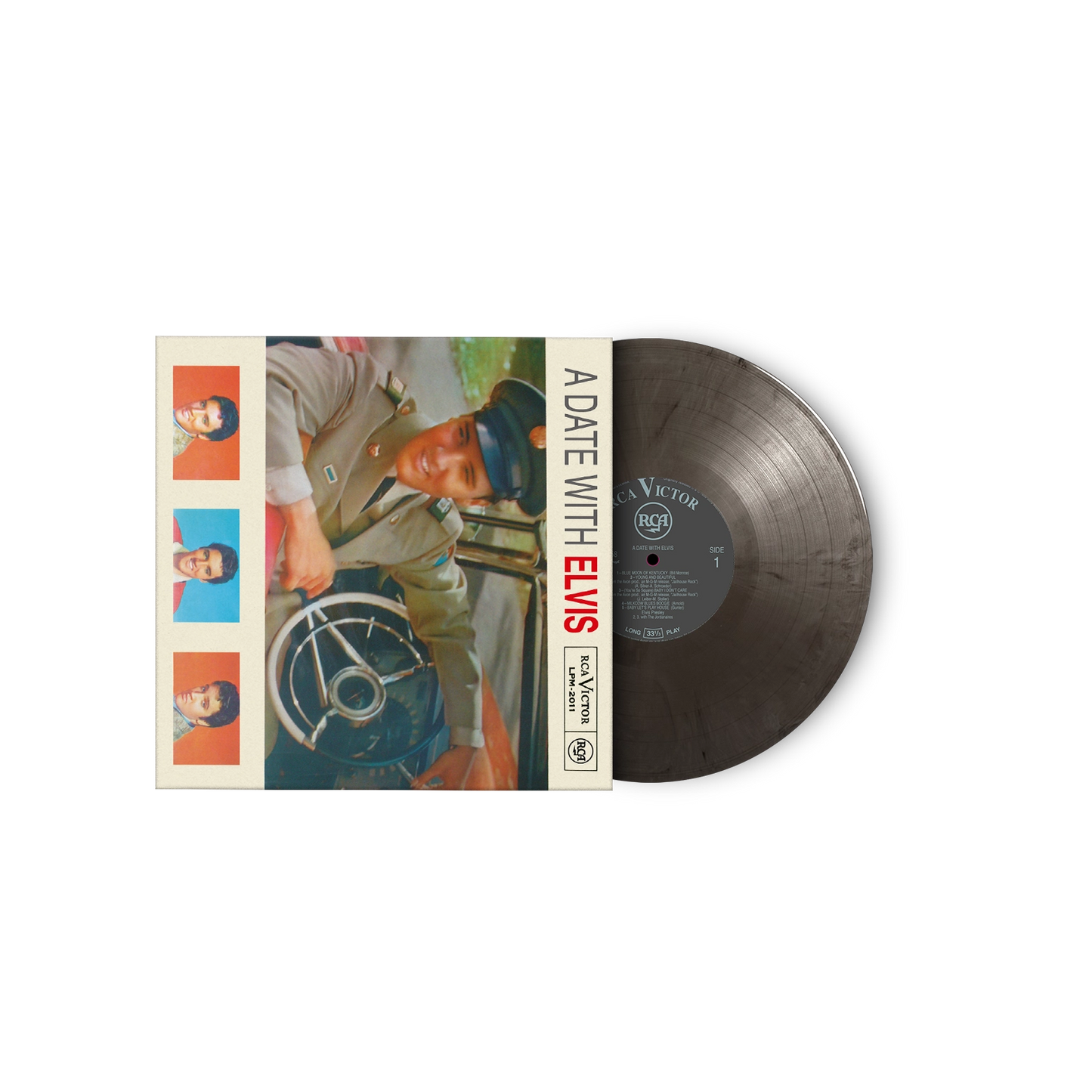 A Date With Elvis - Silver/Black Marble Vinyl